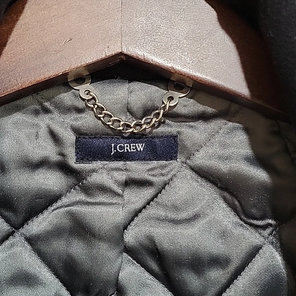 J. Crew black double breasted wool and thinsulate peacoat - Picture 6 of 13